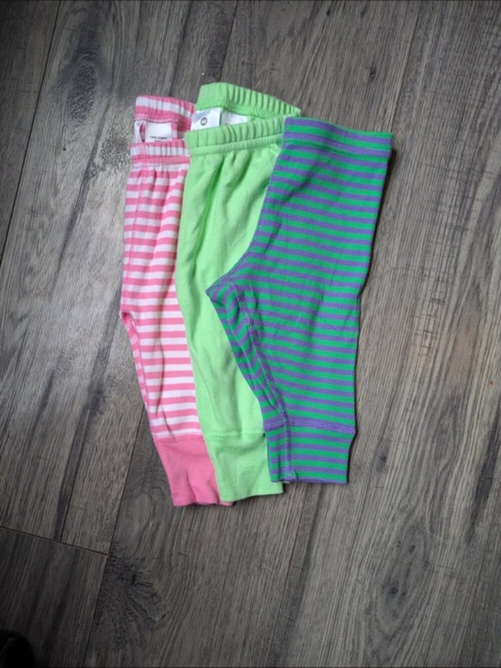 BUNDLE (3) Hanna‎ Andersson Cotton Striped Joggers Lounge Pants Size 3/6 Months